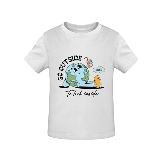 Go Outside - Organic Graphic T-Shirt Baby