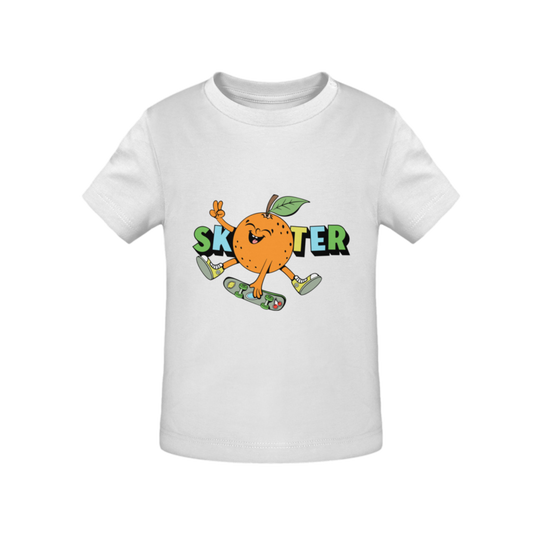 Skater Orange - Organic Graphic T-Shirt Baby