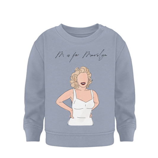 M is for Marilyn  - Organic Sweatshirt Baby