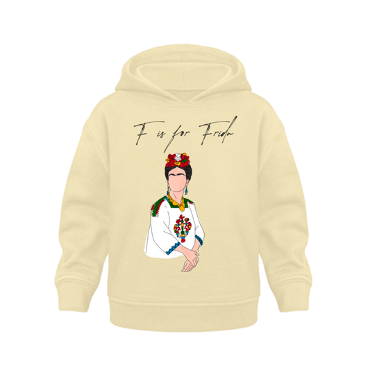 F is for Frida  - Organic Hoodie Baby