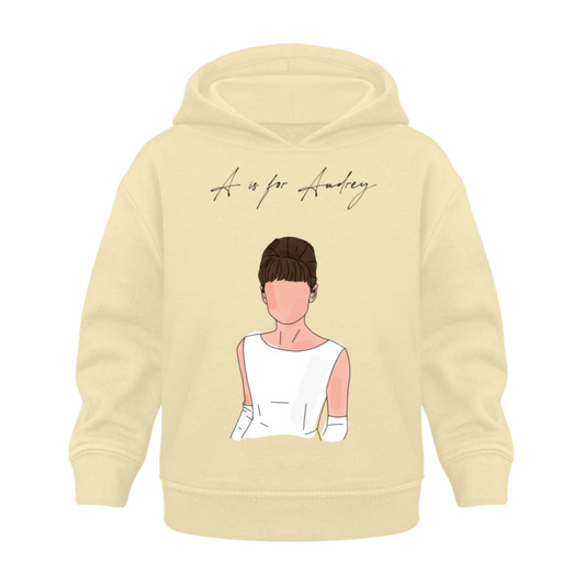A is for Audrey  - Organic Hoodie Baby