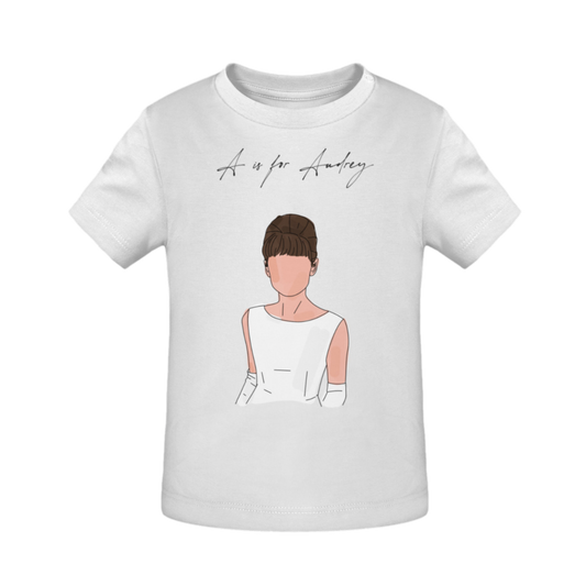 A is for Audrey  - Organic T-Shirt Baby